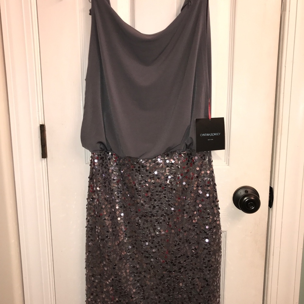 Cynthia Rowley Gray Sequined Dress